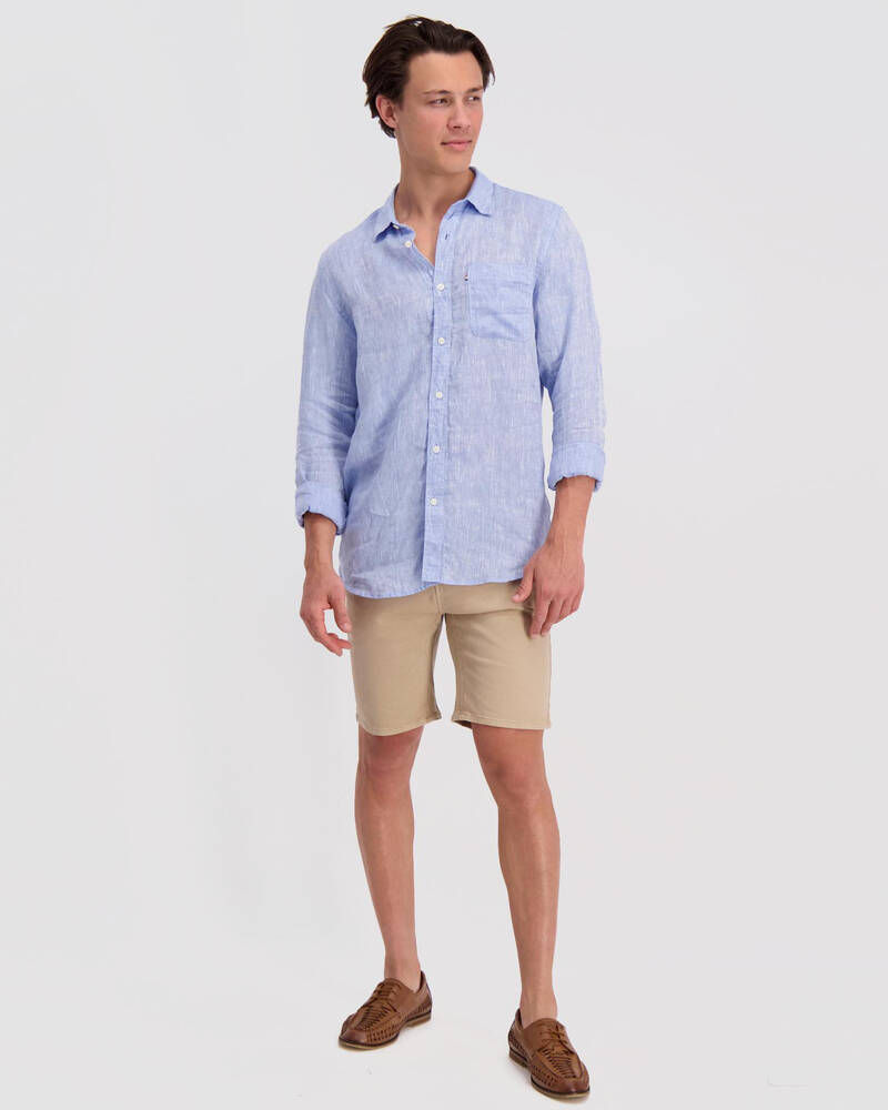 Academy Brand Hampton Linen Long Sleeve Shirt for Mens