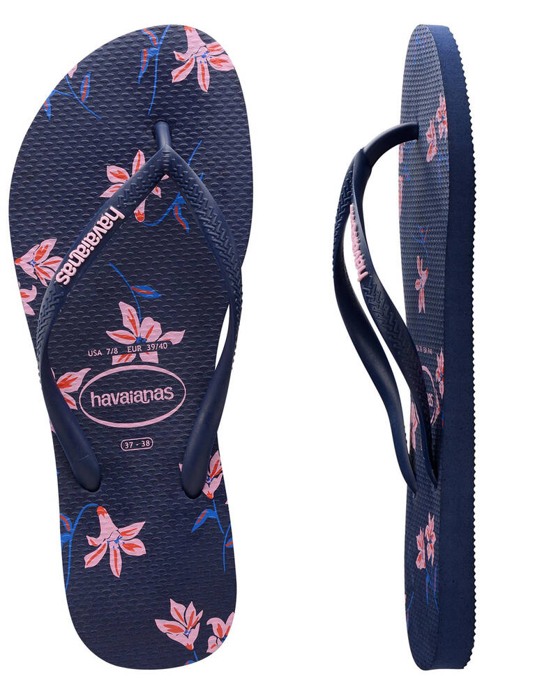Havaianas Slim Floral Thongs for Womens