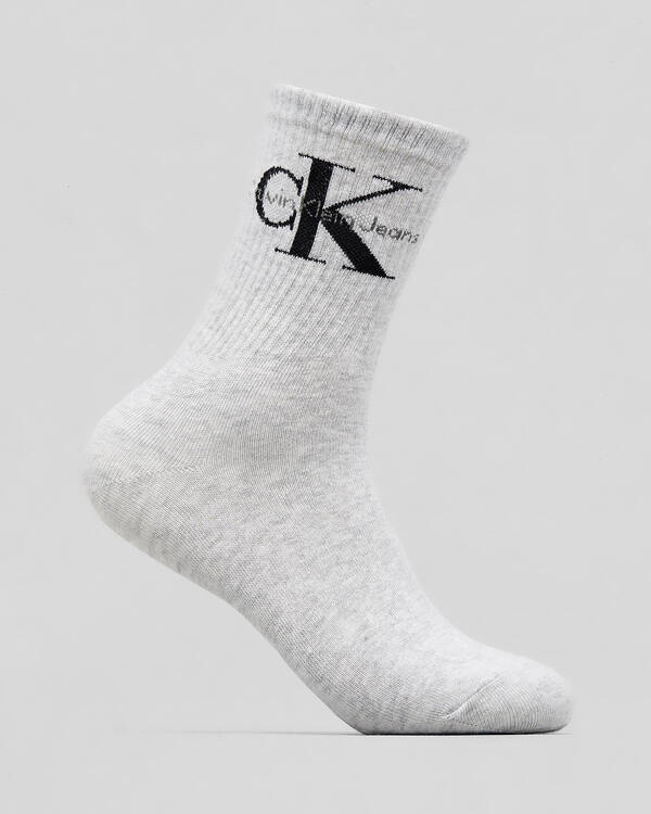 Calvin Klein Womens Jeans Logo Crew Socks for Womens