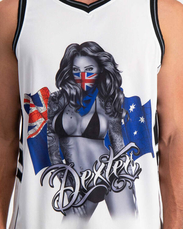 Dexter Patriotic Mesh Singlet for Mens