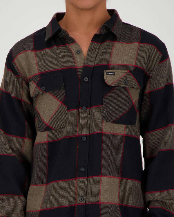 Brixton Bowery Long Sleeve Flannel Shirt for Mens