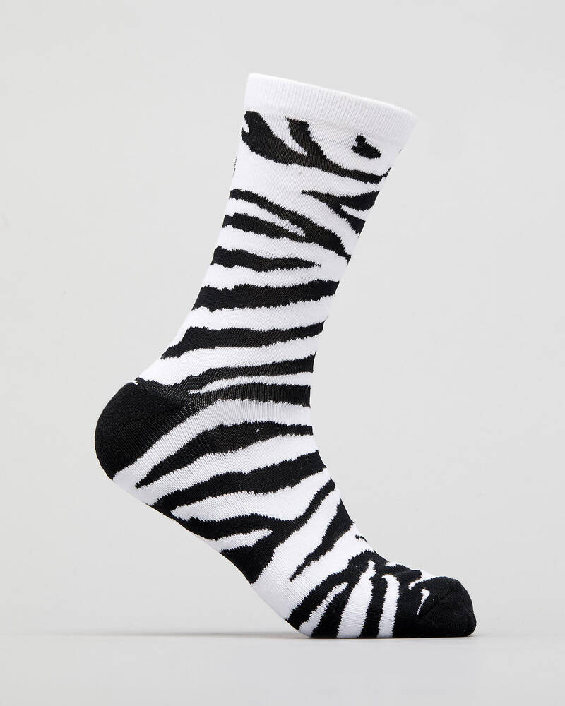 Lucid Zebra Crew Socks for Mens