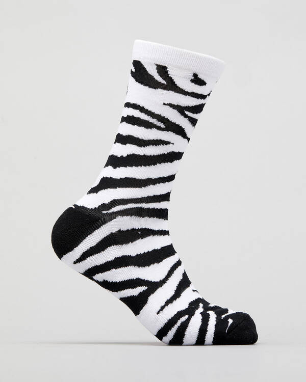 Lucid Zebra Crew Socks for Mens