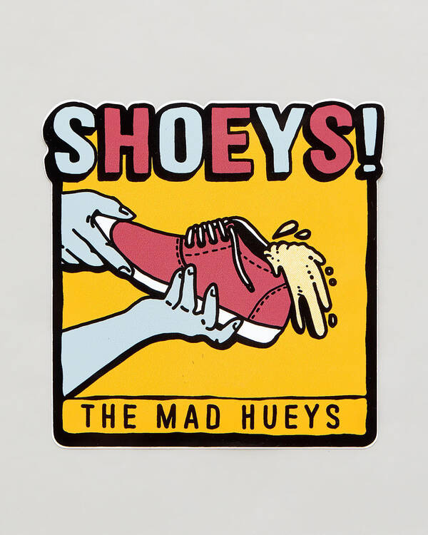 The Mad Hueys Hueys Shoeys Sticker for Mens