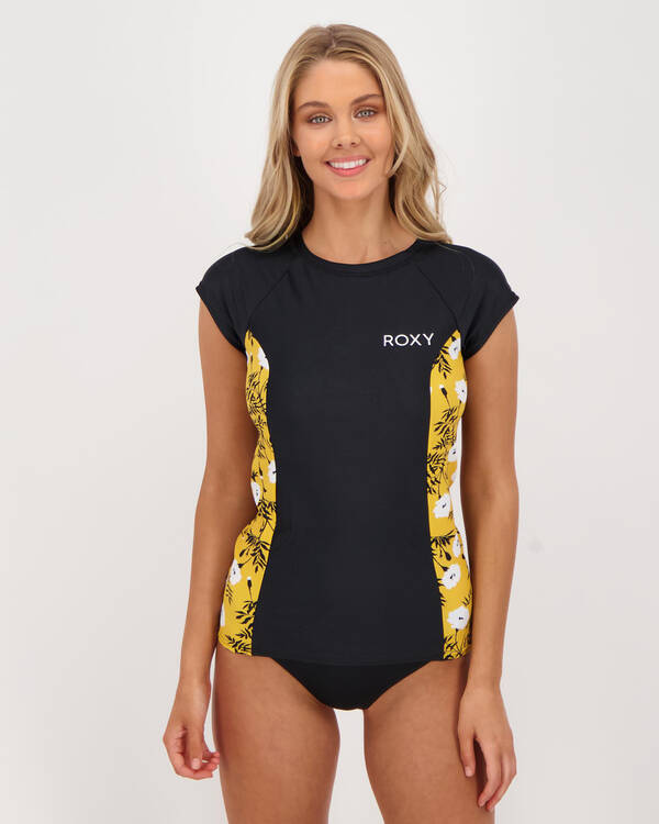 Roxy Lycra Cap Sleeve Rash Vest for Womens
