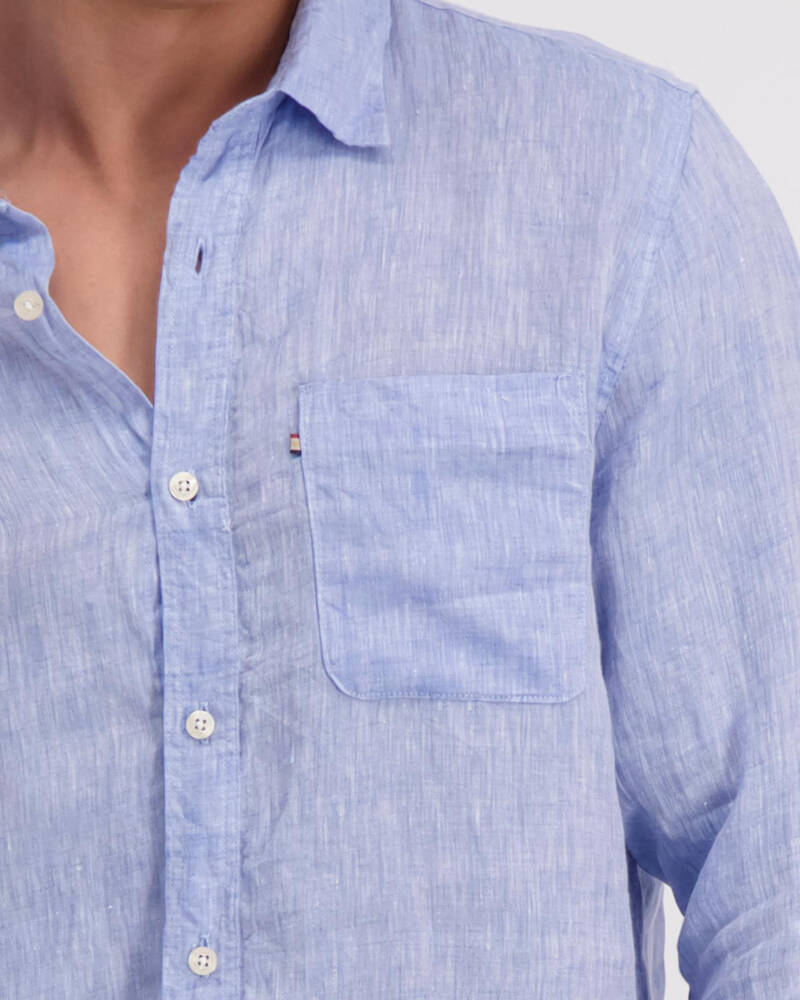 Academy Brand Hampton Linen Long Sleeve Shirt for Mens