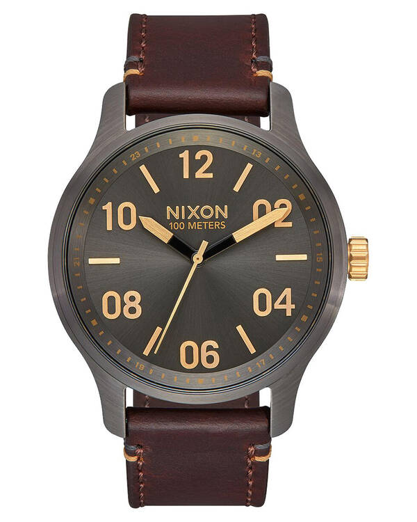 Nixon Patrol Leather Watch for Mens