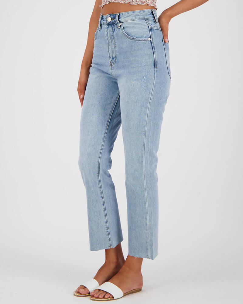 Black Palms The High Relaxed Kick Jeans for Womens