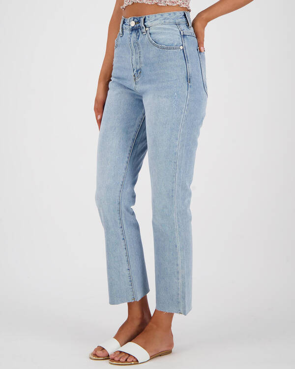 Black Palms The High Relaxed Kick Jeans for Womens