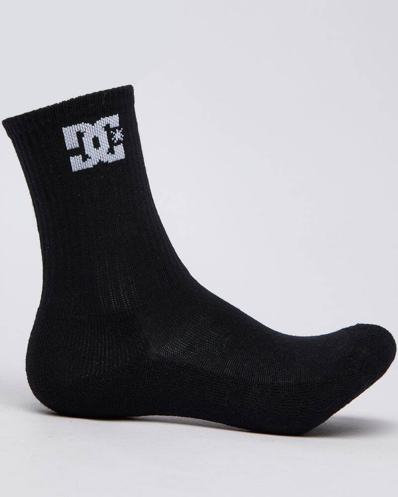 DC Shoes Boys' 3 Pack Crew Socks for Mens