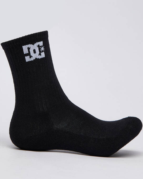 DC Shoes Boys' 3 Pack Crew Socks for Mens