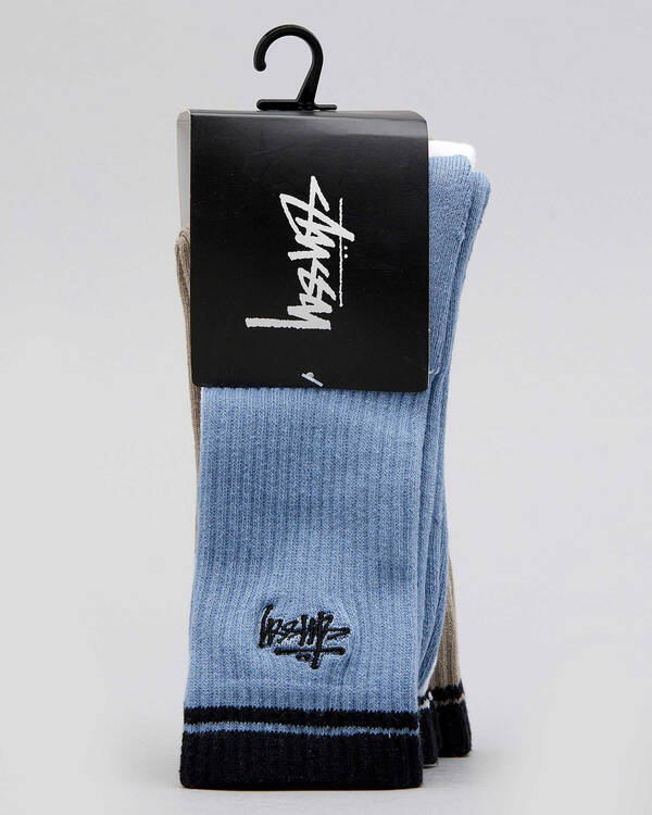 Stussy Top Stripe Graffiti Sock Pack for Mens