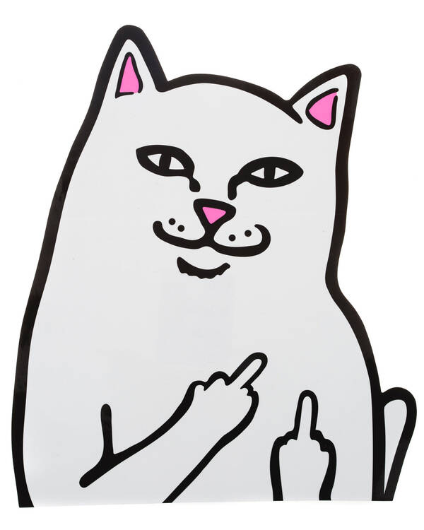 Rip N Dip Lord Nermal Large Sticker 20cm for Unisex