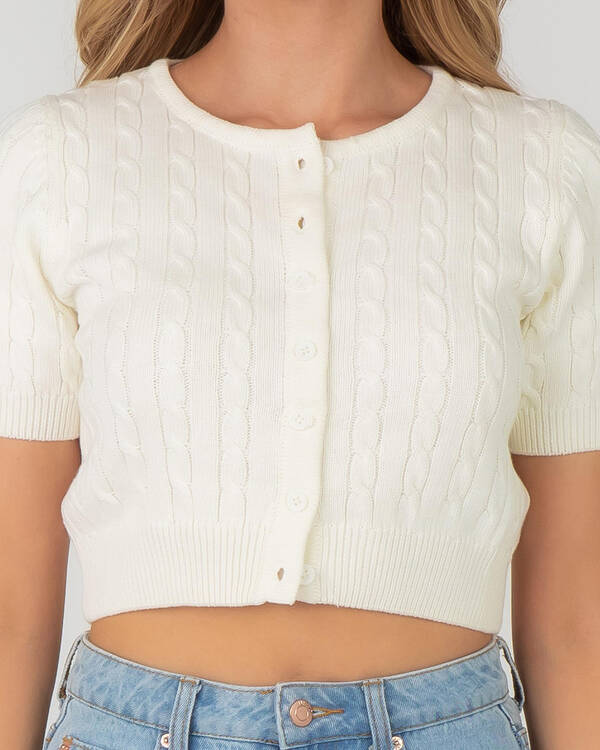Into Fashions Tracks Knit Top for Womens