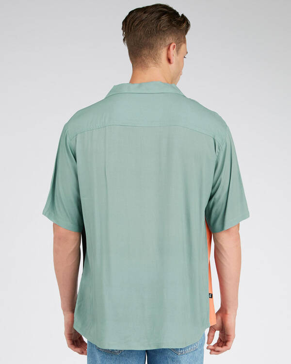Stussy Solid Panel Short Sleeve Shirt for Mens