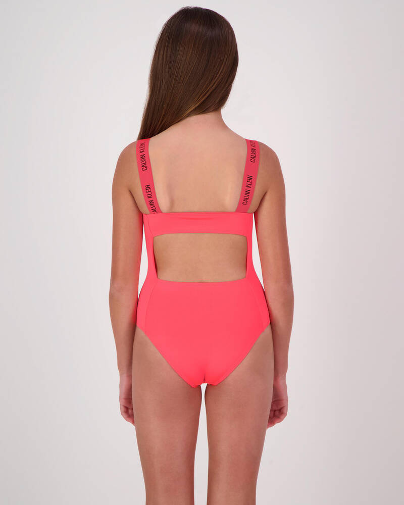 Calvin Klein Girls Intense Power One Piece Swimsuit for Womens