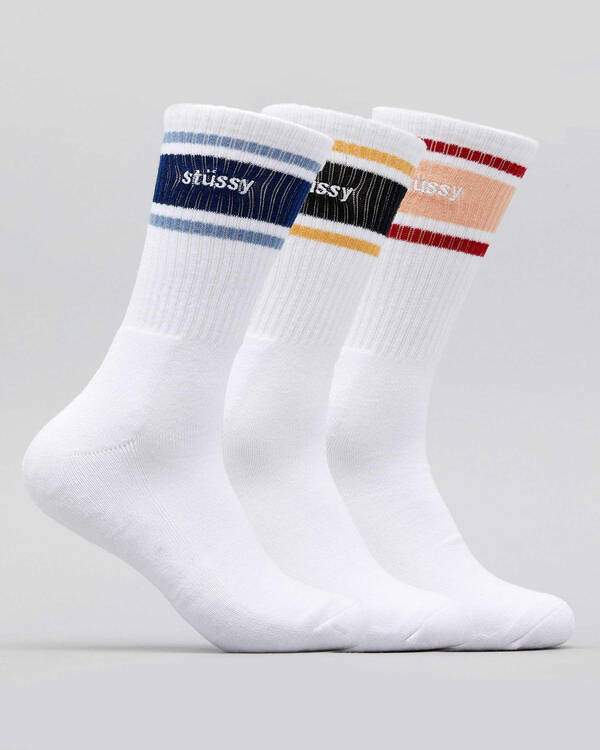 Stussy Italic Sport Sock Pack for Mens
