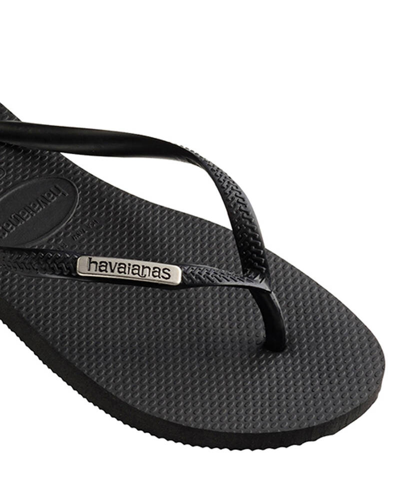 Havaianas Slim Metal Plate Thongs for Womens