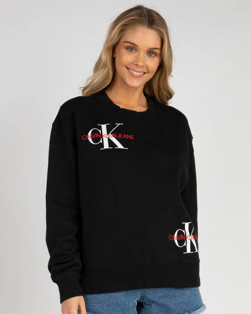 Calvin Klein Jeans Washed Monogram Sweatshirt for Womens