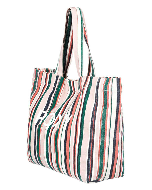 Roxy Anti Bad Vibes Stripe Beach Bag for Womens