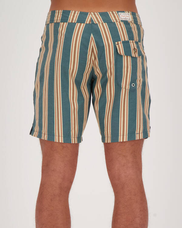 Rhythm Heritage Stripe Trunk Board Shorts for Mens