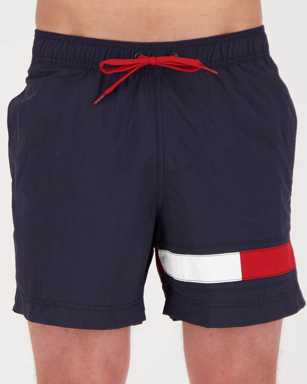 Tommy Hilfiger Solid Flag Board Shorts for Mens