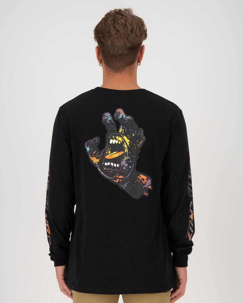 Santa Cruz Hand Splatter Long Sleeve T-Shirt for Mens