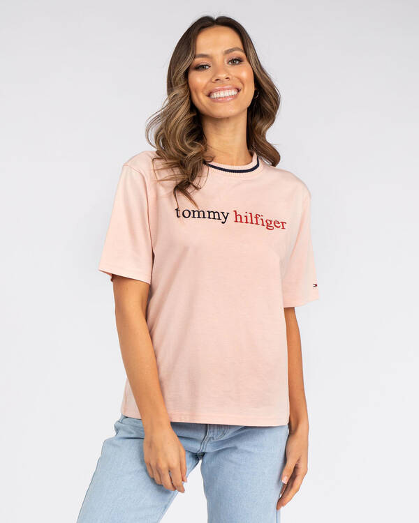 Tommy Hilfiger Tommy Remix 2.0 SS Logo T-Shirt for Womens