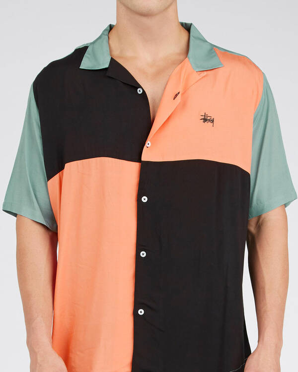 Stussy Solid Panel Short Sleeve Shirt for Mens