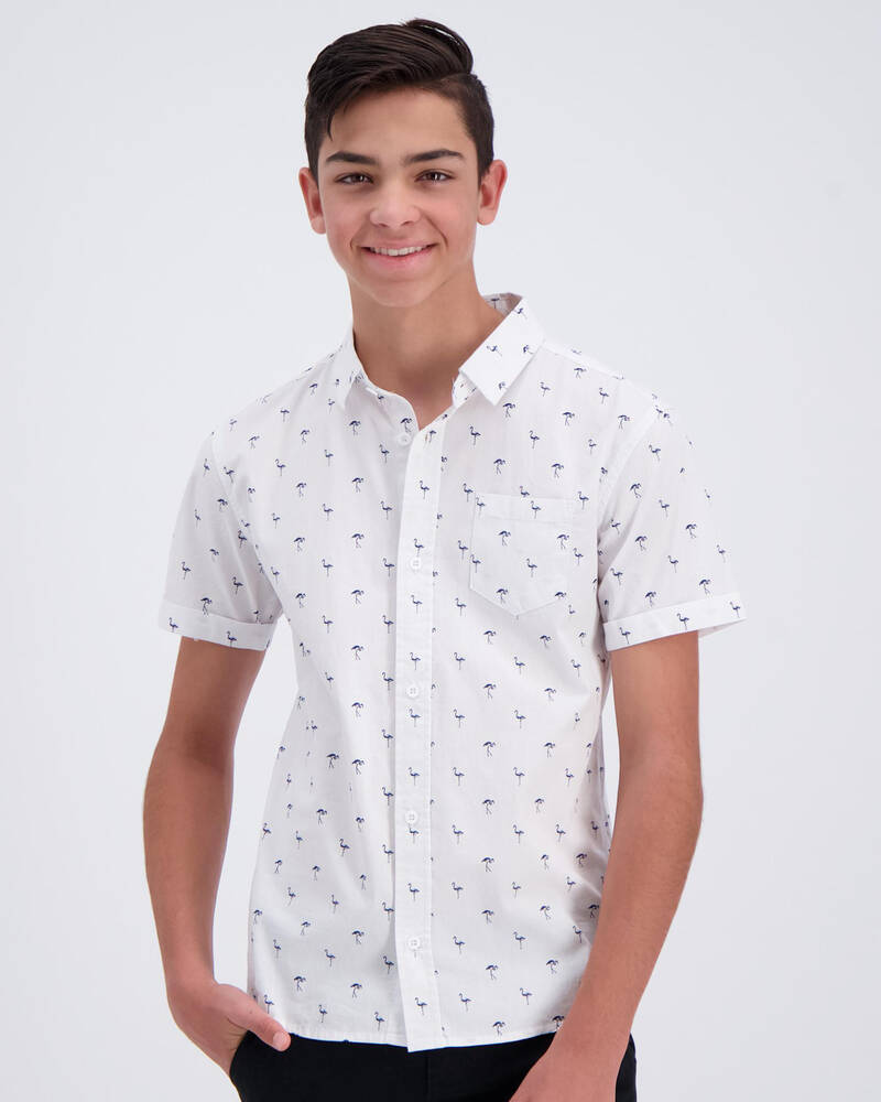 Lucid Boys Flamingo Short Sleeve Shirt for Mens