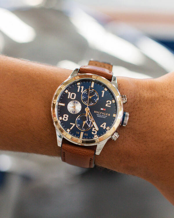 Tommy Hilfiger Trent Leather Watch for Mens