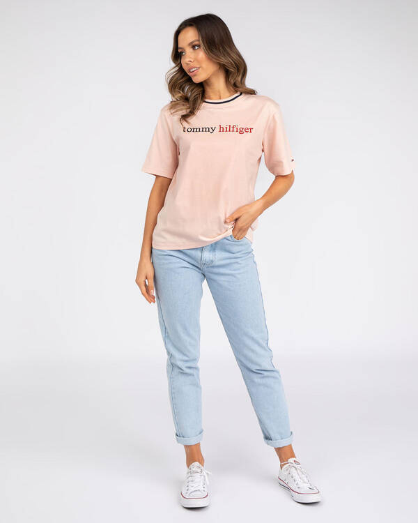 Tommy Hilfiger Tommy Remix 2.0 SS Logo T-Shirt for Womens