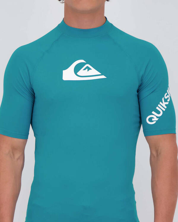 Quiksilver Mens' All Time Short Sleeve Rash Vest for Mens