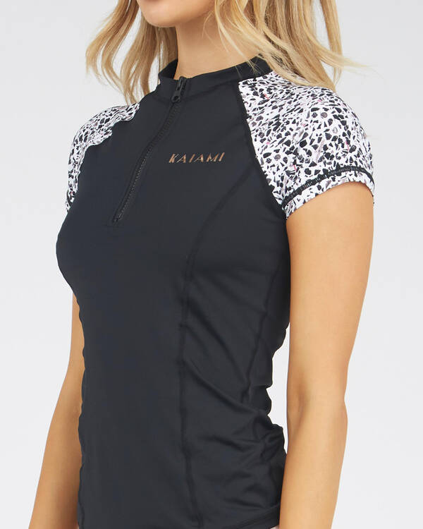 Kaiami Terrazzo Cap Sleeve Rash Vest for Womens