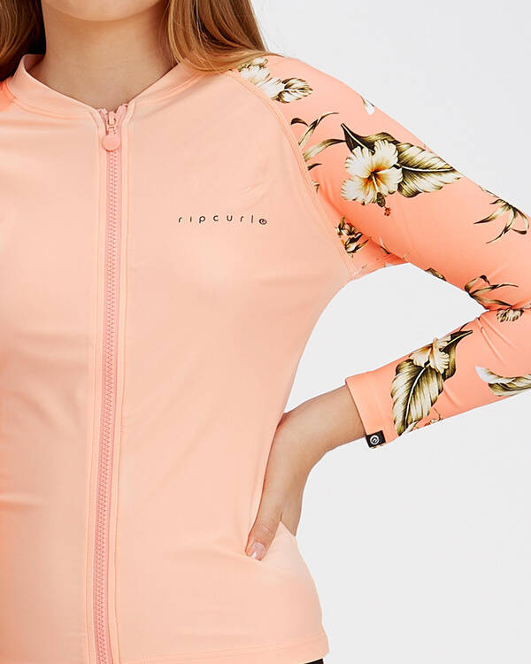 Rip Curl Girls Island Time Long Sleeve Rash Vest for Womens