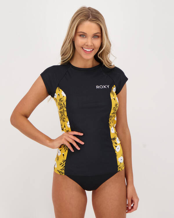 Roxy Lycra Cap Sleeve Rash Vest for Womens