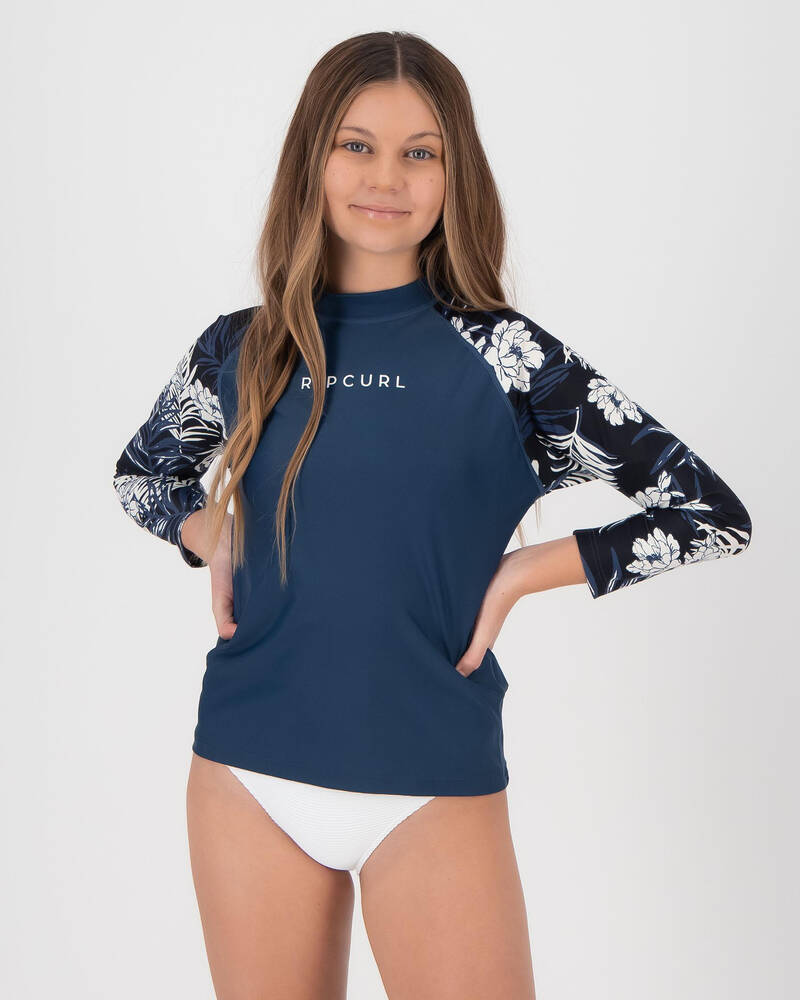 Rip Curl Girls' Hacienda Long Sleeve Rash Vest for Womens