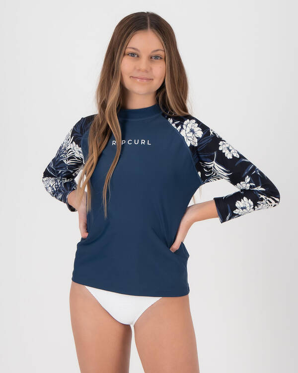 Rip Curl Girls' Hacienda Long Sleeve Rash Vest for Womens