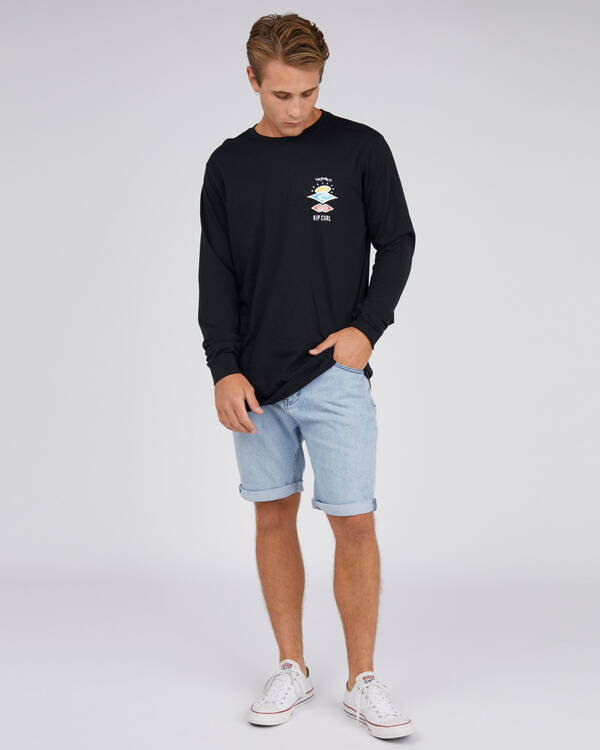Rip Curl Search Logo Long Sleeve T-Shirt for Mens