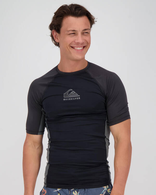 Quiksilver Backwash Short Sleeve Rash Vest for Mens