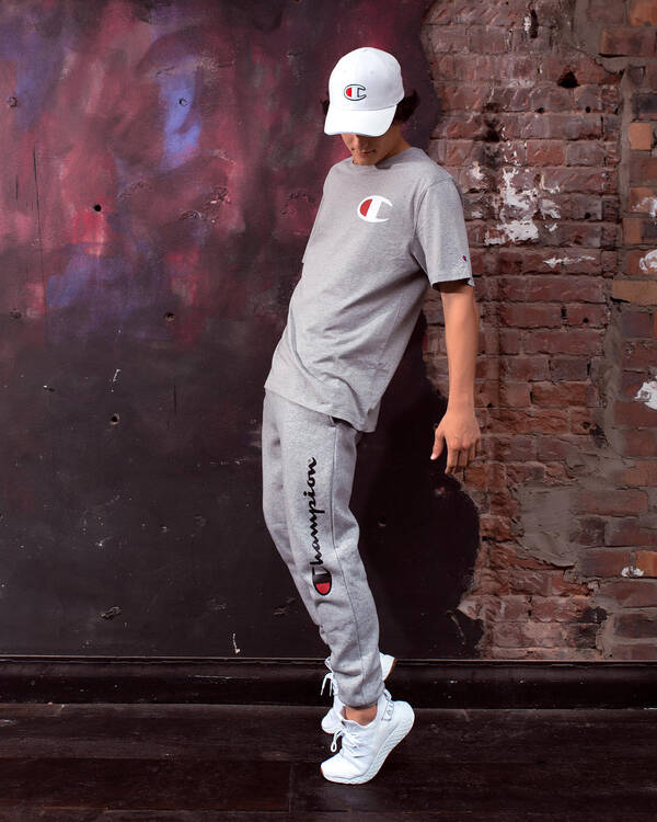 Champion Logo Cuff Track Pants for Mens