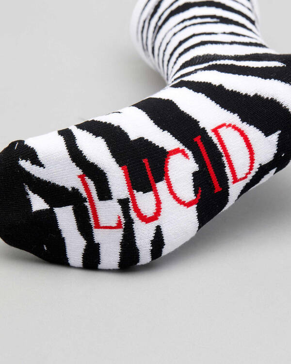 Lucid Zebra Crew Socks for Mens