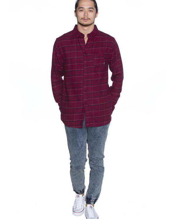 Dvnt Clothing Flannel Long Sleeve Shirt for Mens