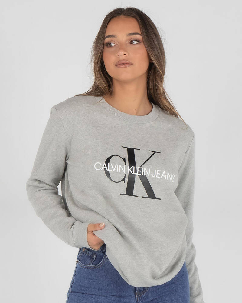 Calvin Klein Jeans Monogram Logo Sweatshirt for Womens