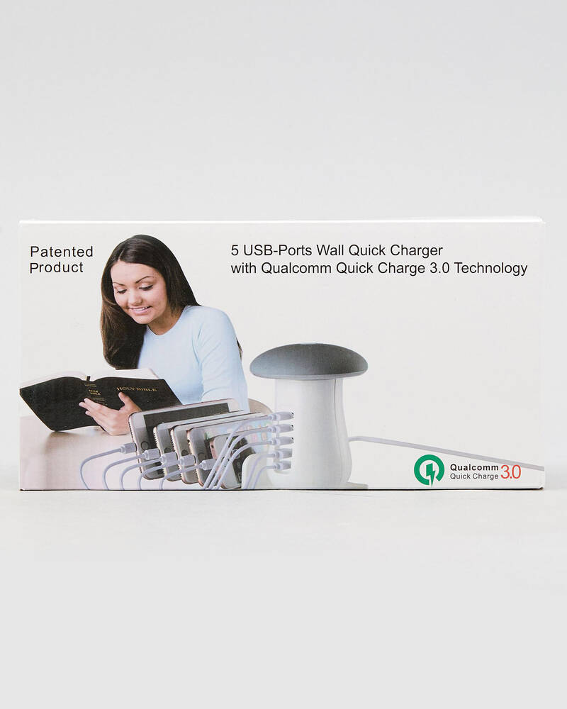 Get It Now 5 USB Ports Wall Quick Charger for Unisex
