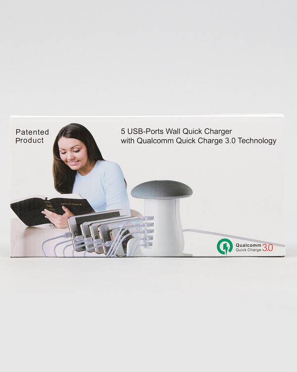 Get It Now 5 USB Ports Wall Quick Charger for Unisex