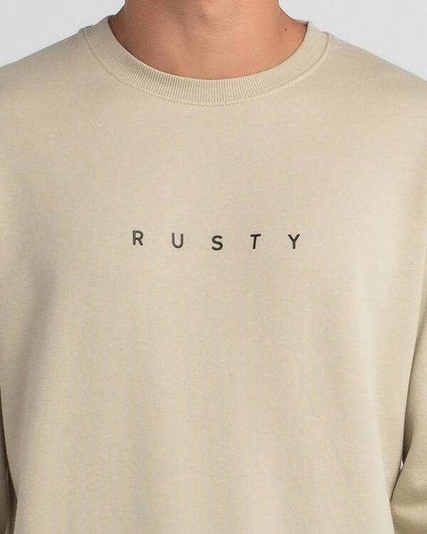 Rusty Short Cut Crew Fleece for Mens