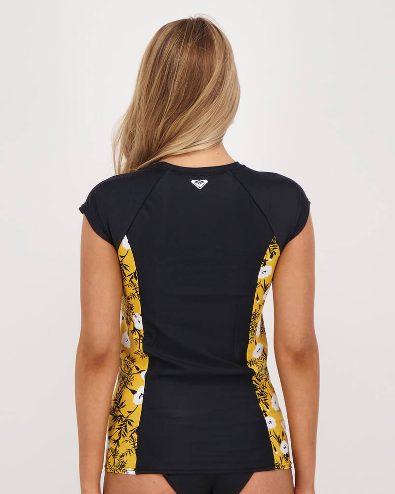 Roxy Lycra Cap Sleeve Rash Vest for Womens