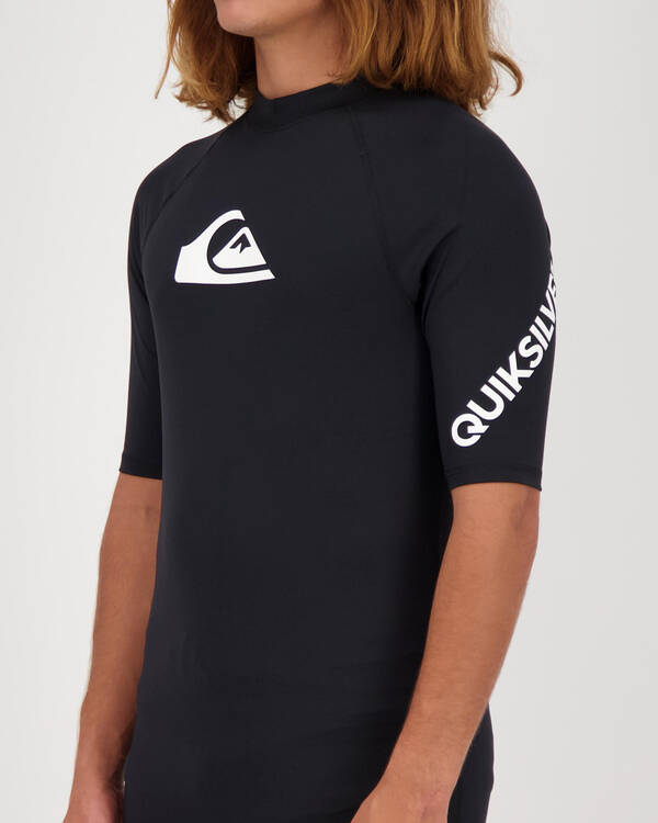 Quiksilver Mens' All Time Short Sleeve Rash Vest for Mens