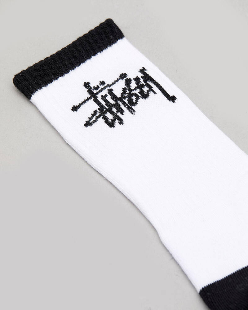 Stussy Graffiti 3 Pack Crew Socks for Mens